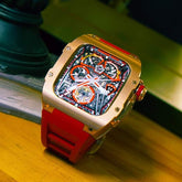 Custodia protettiva e cinturino in stile Richard Mille in metallo